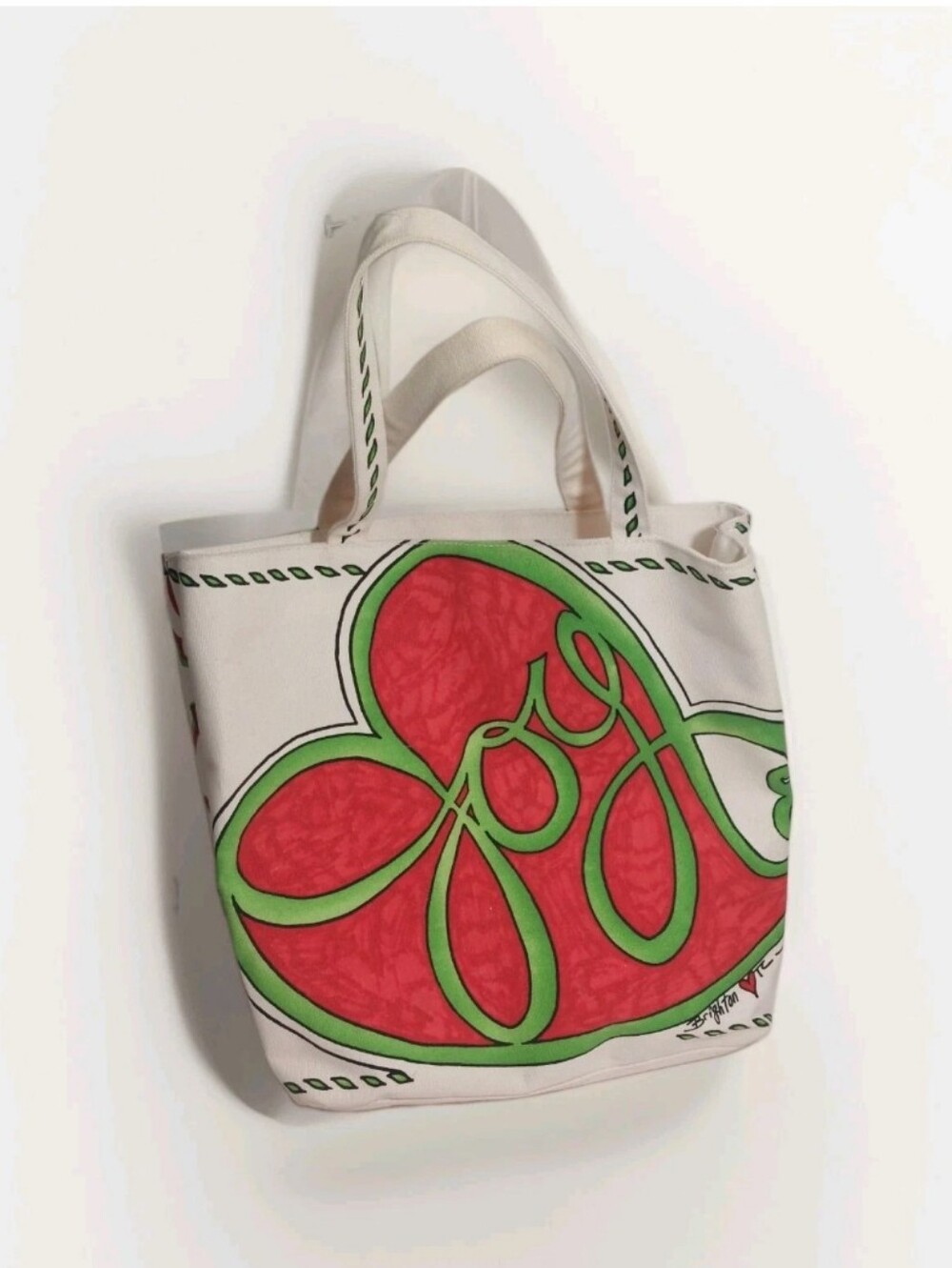 Brighton Discontinued Joy & Dove Holiday Christmas Tote 12x14x4